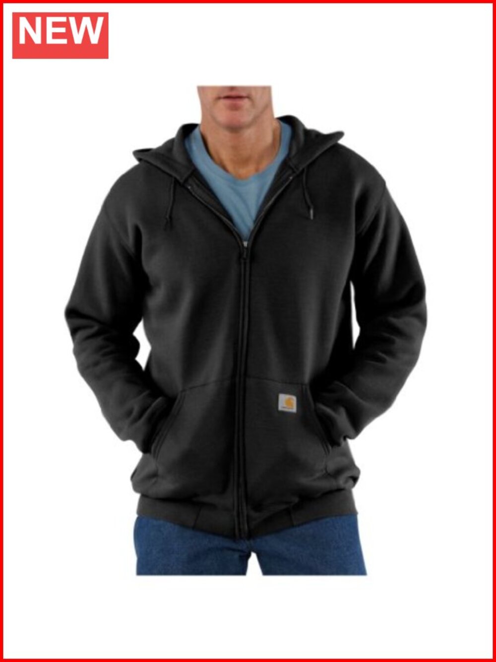 Carhartt Marquette Full-Zip Sweatshirt Hooded Loose Fit Fleece Midweight Zip Up